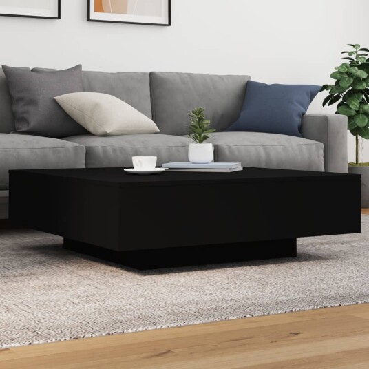 Salongbord svart 100x100x31 cm konstruert tre 836596