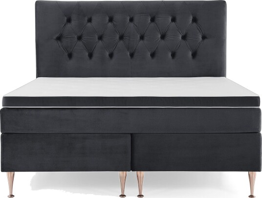 Royal Velvet Komplett Sengepakke 180x200 cm Svart Fløyel/Høye Rosében