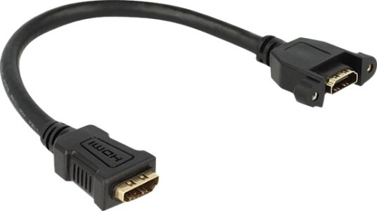 Delock Hdmi Kabel Hdmi Hunn Til Hdmi Hunn 25 Cm Svart