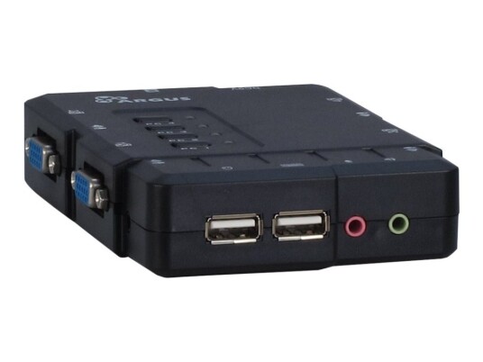Argus Kvm Cs-41Ua - Kvm / Lydsvitsj - 4 X Kvm/Lyd - 1 Lokalbruker - Stasjonær Argus Kvm Cs-41Ua - Kvm / Lydsvitsj - 4 X Kvm/Lyd - 1 Lokalbruker - Stasjonær