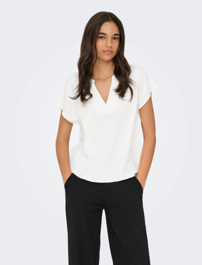 JDY Jdylion Life S/S Top Wvn Noos - White - 38