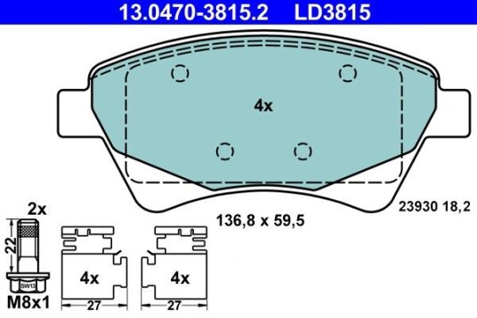 Bremseklosser ATE 13.0470-3815.2