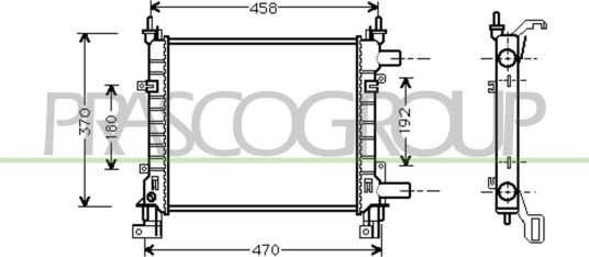 PRASCO FD006R002 Radiator motorkjøling