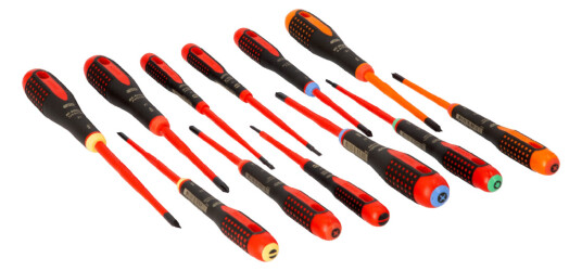 Bahco Slim-Blade VDE Skrutrekkersett 12 deler 1000V Bahco Slim-Blade VDE Skrutrekkersett 12 deler 1000V