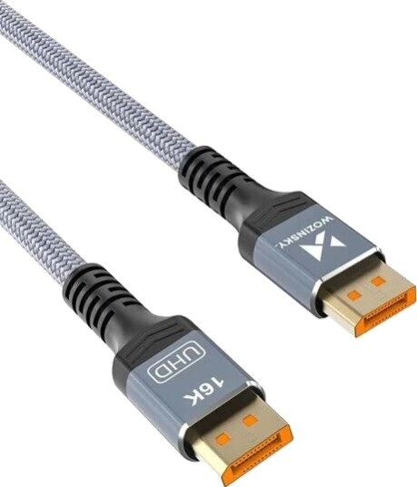Wozinsky WPS 16AYL1S DisplayPort 2.1 kabel 1m svart 