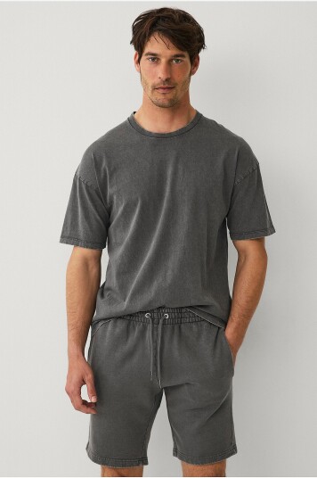 Ellos Collection Vasket sweatshorts Grå Ellos Collection Vasket sweatshorts Grå