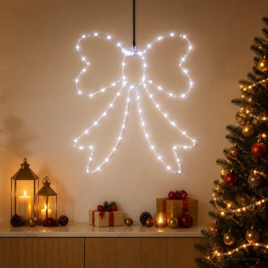 vidaXL LED-lysslange sløyfe LOVIISA 70 LED-lys Kaldhvit 50 x 51 cm