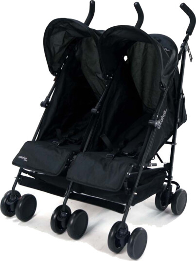 Asalvo Twin Stroller Double River Svart 14221 Asalvo Twin Stroller Double River Svart 14221