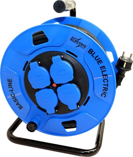 Dva Blue Electric Kabeltrommel Med Schuko-Plugg 40m