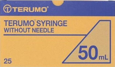 Terumo sprøyte 50 ml katetertip 25 stk