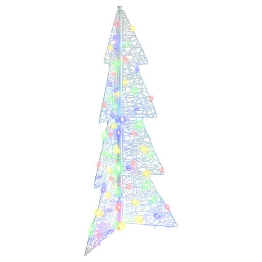  Juletre med 100 LED Flerfarget 120 cm Akryl