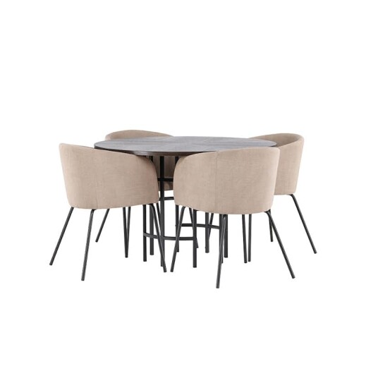Venture Home Spisegruppe Venture Home Copenhagen Ø 115 cm med 4 Berit Stoler GR22846