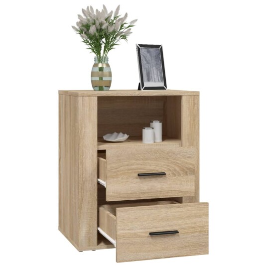 vidaXL Nattbord sonoma eik 50x36x60 cm konstruert tre