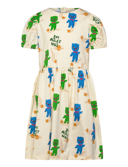 Mini Rodini Aliens Aop Ss Dress Cream 140/146