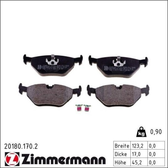 ZIMMERMANN 20180.170.2 Bremseklosser ZIMMERMANN 20180.170.2 Bremseklosser