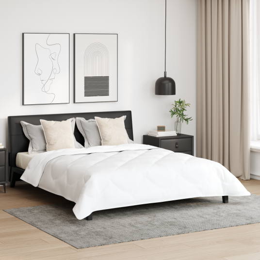 Vidaxl Vinter Dynen med pute 3 pcs Hvit 240 x 260 cm Mikrofiber