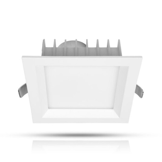 Downlight AGGE Square Flood Antiglare White   IP44 / CCT / Dimbar 12W / 100 mm