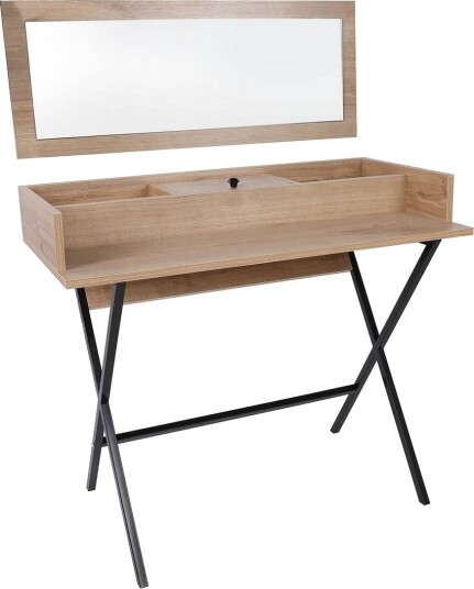 Weesolo Dressing Sminkebord 100 cm - Valnøtt / Svart