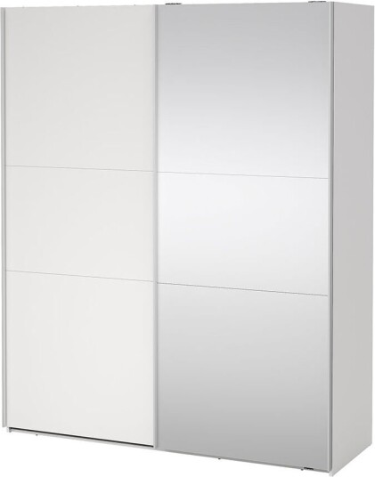 Como skyvedørsskap 2 dører 180x220cm hvit.