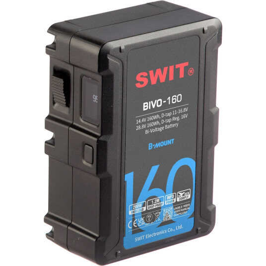 SWIT BIVO-160 B-Mount Batteri 160Wh B-Mount Batteri med 14/28V SWIT BIVO-160 B-Mount Batteri 160Wh B-Mount Batteri med 14/28V