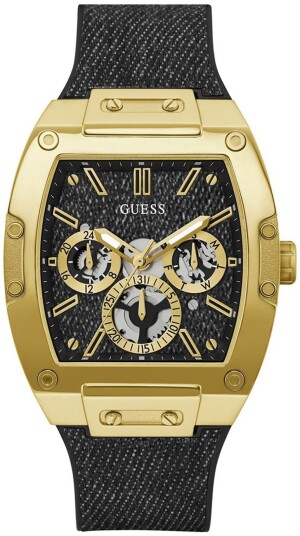 Guess Herreklokke GW0786G1 Phoenix Sort/Gummi