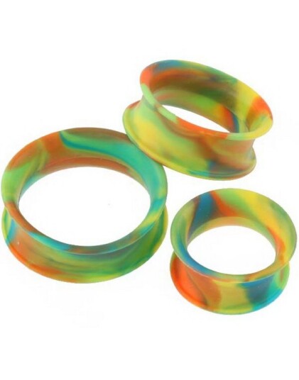 Excentrisk Rainbow Piercing Tunnel Strl 8 mm