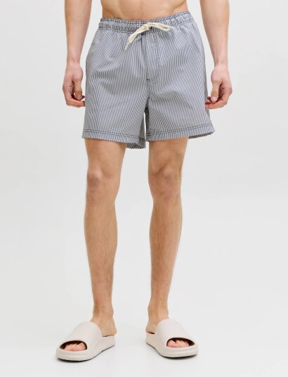 Jack & Jones Jpstmaui Ocean Seersucker Swim Shorts Ln Navy XL
