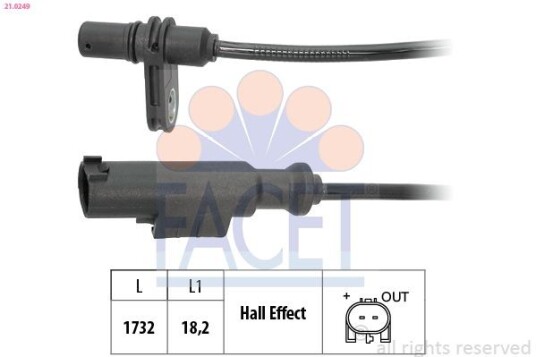 ABS sensor FACET 21.0249 ABS sensor FACET 21.0249