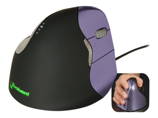Evoluent Verticalmouse 4 Right - Vertikal Mus - Høyrehendt - Laser - 6 Knapper - Kablet - Usb