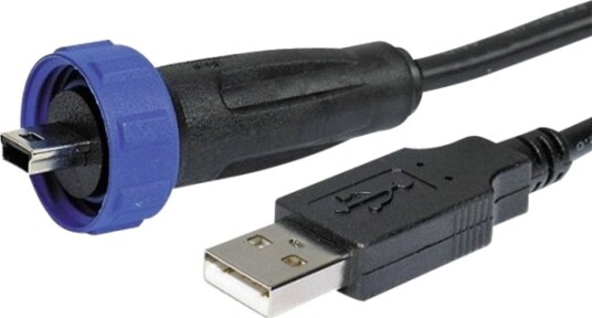 Usb Connector Adapter 2.0 - Ip68-Kontakt, Rett Px0441/3M00 Usb A/Mini Usb B Px0441/3M00 Bulgin Innhold: 1 Stk