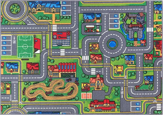 Rebel Roads City Life Lekematte 95x133 cm Barnerom Gulvteppe Rebel Roads City Life Lekematte 95x133 cm Barnerom Gulvteppe