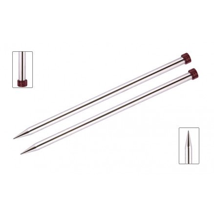 KnitPro Nova Metal Strikkepinner / Genserpinner Messing 25cm 12,00mm