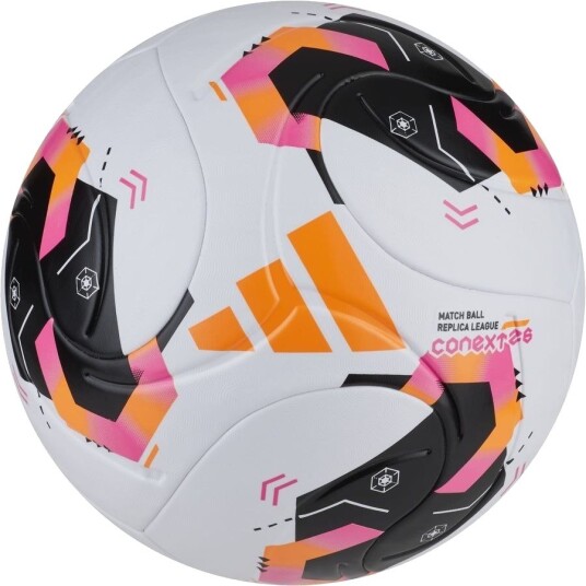 adidas Fotball Conext 26 League Hvit/Svart/Sølv Metallisk/Oransje Str. 5
