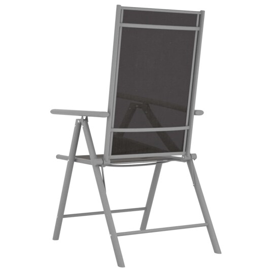 vidaXL Foldbare hagestoler 6 stk textilene svart vidaXL Foldbare hagestoler 6 stk textilene svart