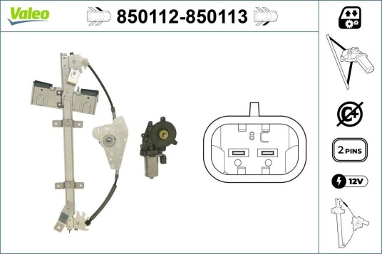 Vindusheis VALEO 850112 Vindusheis VALEO 850112
