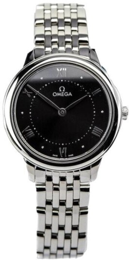 Omega Dameklokke 434.10.30.60.01.001 De Ville Prestige Sort/Stål