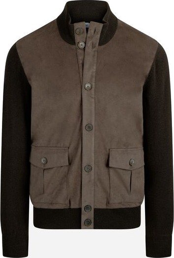Gran Sasso Alcantara cardigan 52 grønn herre