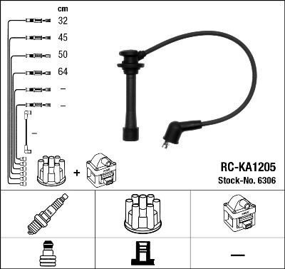 Tennplugg kabelsett NGK 6306 Tennplugg kabelsett NGK 6306