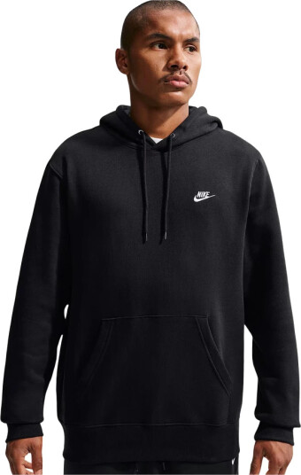 Nike club pull over fleece hood hettegenser herre black s Nike club pull over fleece hood hettegenser herre black s