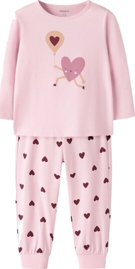 Name It Nightset Cutie Heart Rosa 110/116
