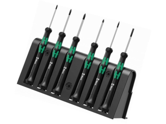 Wera 2050/6 Skrutrekkersett med Holder - 6 Deler