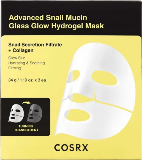 COSRX Advanced Snail Mucin Glass Glow Hydrogel Mask 3pcs