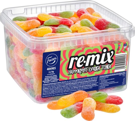 Fazer Remix Acid Tunger Løsgodis, 2,2 Kg Fazer Remix Acid Tunger Løsgodis, 2,2 Kg