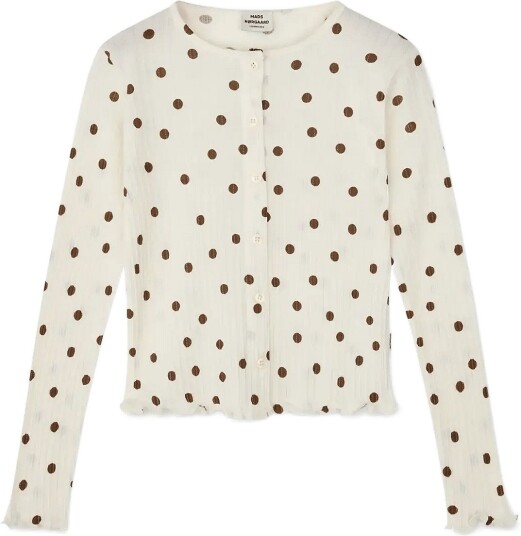 Mads Nørgaard Pointella Casandrina Cardigan Aop VANILLA ICE/COCOA 128