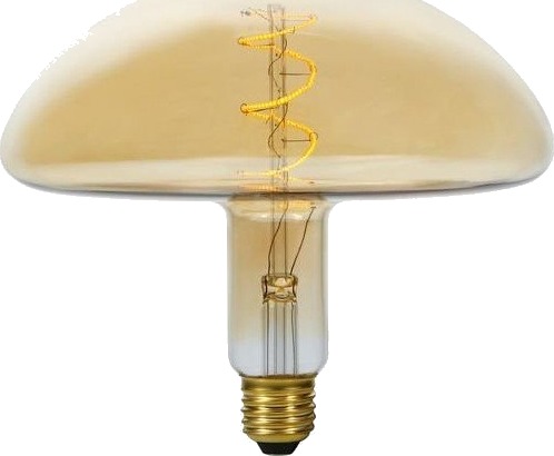 Spl E27 4W dimbar LED filamentpære XL Flex Mush 200lm 2000K gullfarget glass Dimbar : Dimbar Kulør : Ekstra varm Spl E27 4W dimbar LED filamentpære XL Flex Mush 200lm 2000K gullfarget glass Dimbar : Dimbar Kulør : Ekstra varm