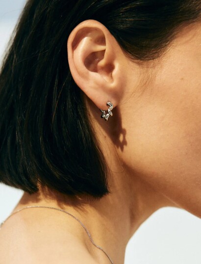 Edblad Spiral Hoops S Silver One Size   Silver   ONE SIZE