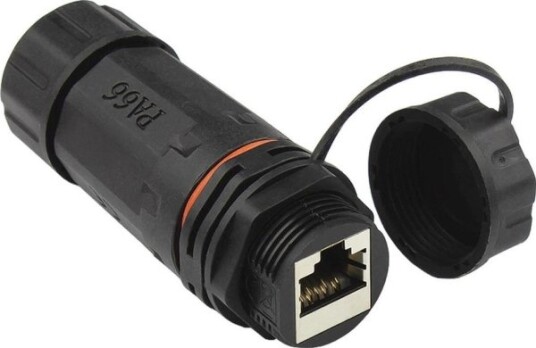 Patchkabelkupplung Outdoor (Ip68) Cat. 6A Rj45 Vollgeschirmt Schwarz Good Connections (Odc-06)