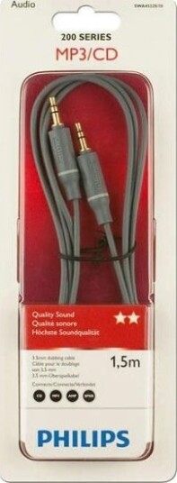 Philips Swa4522s Lydkabel Minitelefon Stereo 3,5 Mm Hann Til Minitelefon Stereo 3,5 Mm Hann 1,5 M Skjermet Philips Swa4522s Lydkabel Minitelefon Stereo 3,5 Mm Hann Til Minitelefon Stereo 3,5 Mm Hann 1,5 M Skjermet