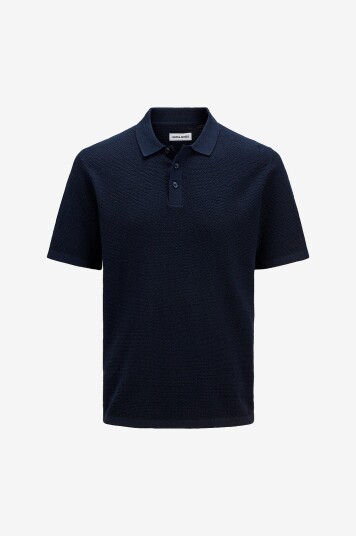Jack & Jones Plus Pologenser jjeGeorge Knit Polo SS SN Pls Blå