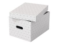 Esselte - Gaveeske - medium - 36 cm x 26.5 cm x 10 cm - hvit - pakke av 3 Esselte - Gaveeske - medium - 36 cm x 26.5 cm x 10 cm - hvit - pakke av 3
